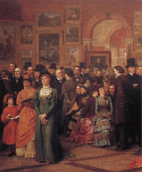 William Powell Frith The Private View of the Royal Academy France oil painting art